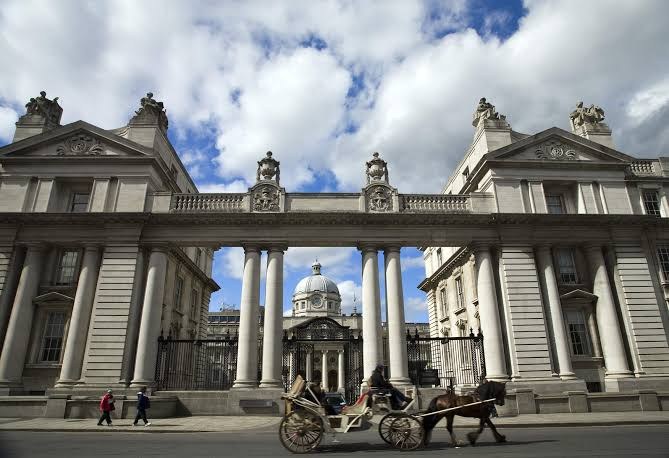 The colonnade at Government Buildings, Dublin